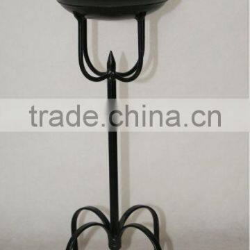 antique iron candle holder stand