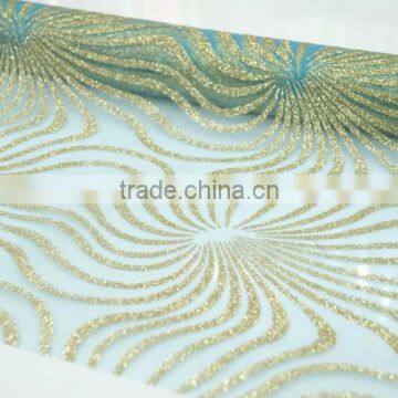 Beautiful Gold Stamping Organza Fabric 021 photo-2