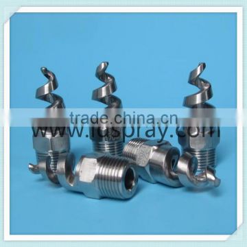 Stainless steel or brass or PP plastic solid cone spiral water nozzle