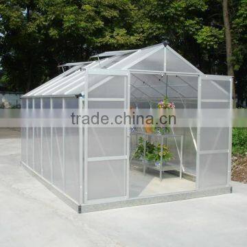 6mm polycarbonate greenhouse with aluminium profile HX66 series