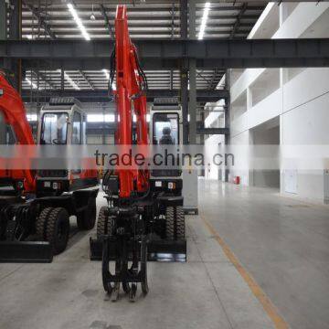 Agriculture Farming JGM9085L Wheel Excavator With Grapple 7.5ton Cane Machine photo-2