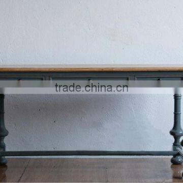 Spanish Style Wooden Rectangular Living Room Console Table With Antique Finishing Workmanship photo-3