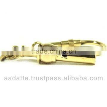 Brass Keychain Marine Brass Whistle Keychain Nautical Whistle Key Ring