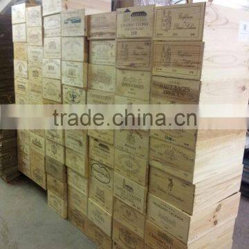 FRENCH CHIC RETRO GENUINE VINTAGE USED WOODEN WINE CRATES BOX photo-6