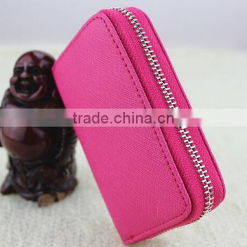 cy278 Genuine Leather Women Card Holder Wallets Small High Quality Female Pillow Purse Fashion Organ Zipper Credit Card Coin Bag