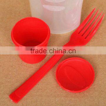 Promotional Clear New Plastic Salad Cup With Scoop photo-3