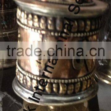 Copper Tibetan Prayer Wheel Handmade in Nepal photo-4