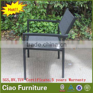 Outdoor Fabric Resturant Chair Patio Dining Arm Chair Stackable Chair photo-6