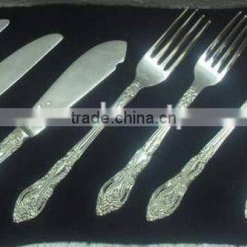 Silver Plated Brass Embossed Cutlery Set, Novelty Cutlery Set, Elegant Cutlery Set, Fancy Cutlery Set, Catering Supplies photo-2