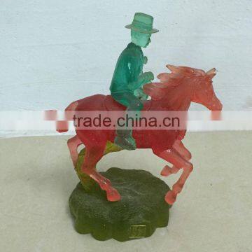 Polyresin ride a horse statue