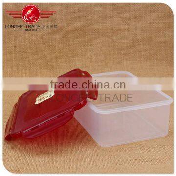 Hot Selling Rectangle Red Plastic Storage Box Set/Stackable Preserving Box photo-3
