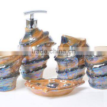 Hand Painting Pearl Glaze Conch Bathroom Fittings Accessories photo-2