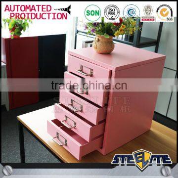 Steel cabinet manufacturer five drawer cupboard with handles