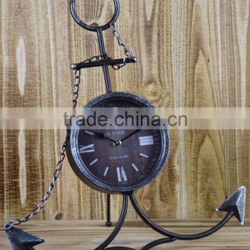 BLACK METAL ANCHOR SHAPE TABLE TOP CLOCK