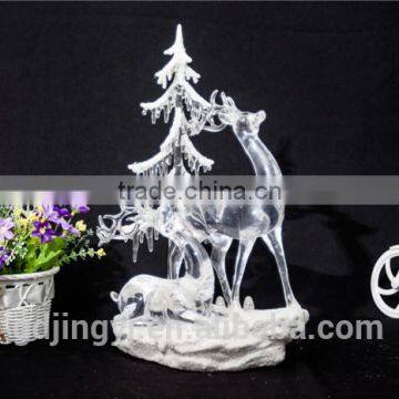 Clear Standing and Crouching Deer and Tree With LED Light for 2015 photo-5