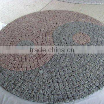 Granite Cobble Stone On Mesh HZM-096