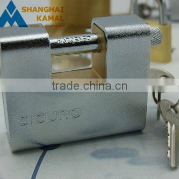 Rectangle Type Horizontal-beam Stainless Steel Padlock With 3 Keys photo-5