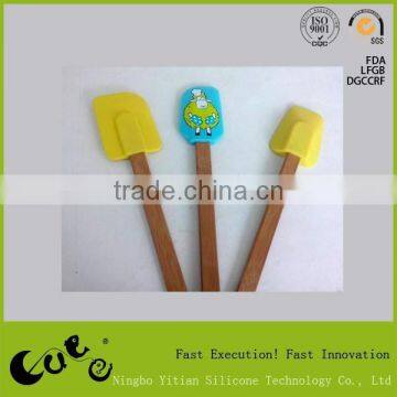 Silicone Spatula silicone scraper with bamboo handle