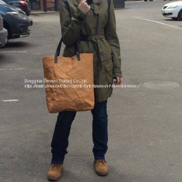 Washable Kraft Paper Fabric Bag photo-3