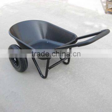 5 Cubic Feet Poly Tray Garden Wheelbarrow With Double Wheels photo-3