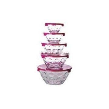 GH059 5pcs Glass Bowl Set with lid