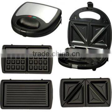 Professional Changeable Plate Sandwich Maker 3 in 1 photo-2
