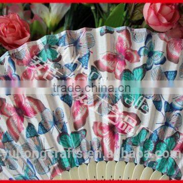 Promotional Cotton Cloth Hand Fan With Butterfly photo-6