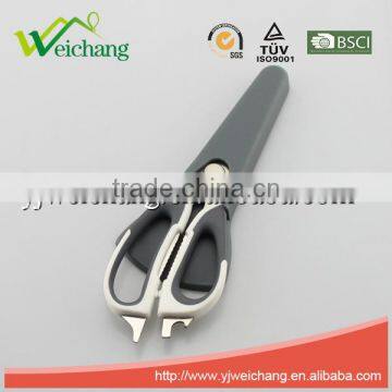 WCSC543 Soft grip Scissors Heavy Duty Checkered Chef Multifunction Kitchen Scissors Shears with holder