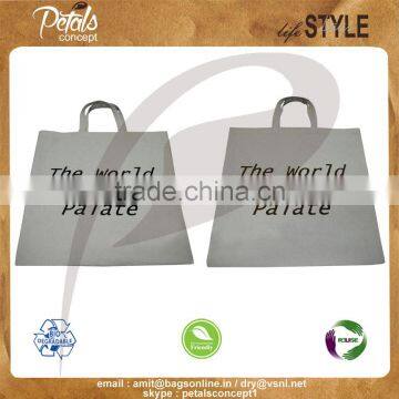 Cotton promotional bag with cotton self handle