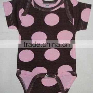 Polka Dot Printed Baby Cotton Clothing, Baby T-shirt, Romper, Bllomer Set photo-2