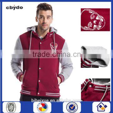 High quality supplier wholesale cotton fleece fashion plain zipper gym custom printed hoodies