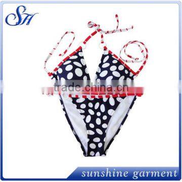 2015 hot selling high quality sexy designer bikinis swimwear models for womens