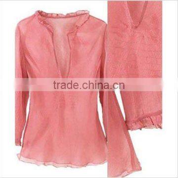 High Quality Pink Women Blouse