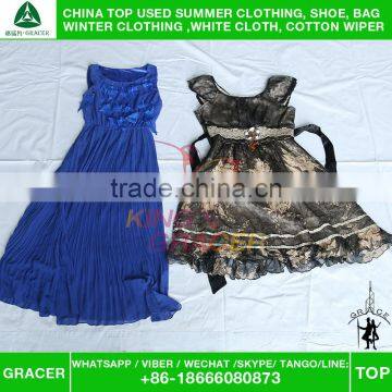 Top Selling Cheap Europe Style Designer Clean Ladies Silk Dress Clothes Used photo-3