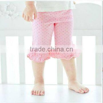 Pink children wholesale ruffle pants,ruffle capri pants,baby shorts