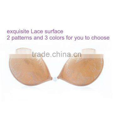 Elegent charming front closure liftup breathable lace nude bra