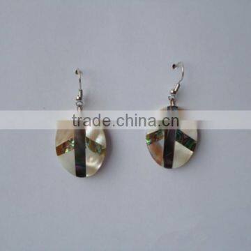 new luxury paua shell earrings peace sign charm earrings with paua shell setting abalone shell earrings jewelry