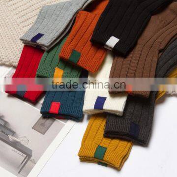 zm21801a pure color wholesale women winter socks