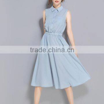 Zm35717a Women Clothing 2017 Casual Sleeveless Long One Piece Dress photo-4