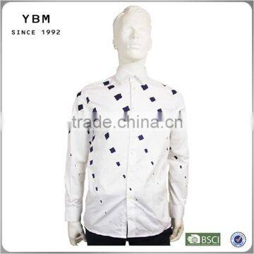 2016 Alephan men cotton shirt white printing shirt