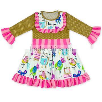 2017 Newest Design Baby Clothes Set 0-6 Years Old Girls Ruffle Outfits Long Sleeve Toddler Infant Outfits photo-4