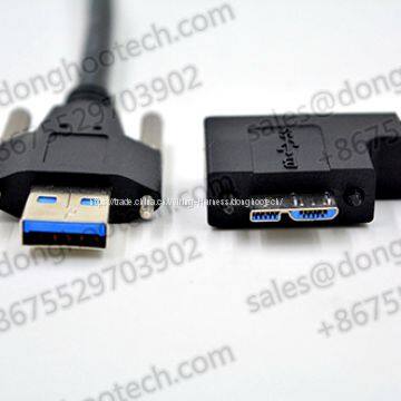 USB3 Vision Cables USB 3.0 Type A with Thumbscrews to Micro B w/s Shielded Cable Optimized for Industrial Application