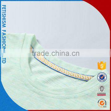 China Supplier O-Neck Style Customized Color Light Cyan Cool T-shirt Boy t Shirts Fancy for Little Boys photo-2