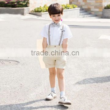 New Fashion Boys Suspenders Pants Set School Performance Boy Clothes Set Fancy Children Wear B-NB-CS905-26