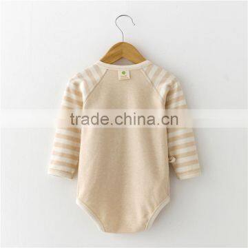Wholesale 100% Organic Striped Baby Bodysuit Baby Jumpsuit Striped High Quality Baby Rompers photo-2
