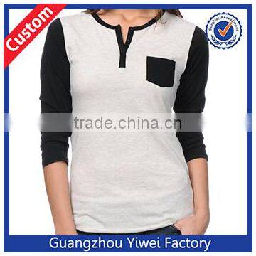 OEM Hot Selling Custom Womens Baseball Tee Shirt Wholesale