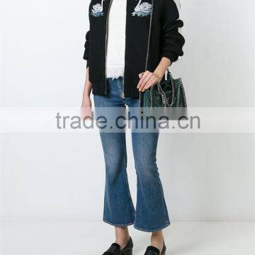 Guangzhou Shandao Wholesale Embroidered Swan Women Satin Royal Blue Coat Pant photo-2
