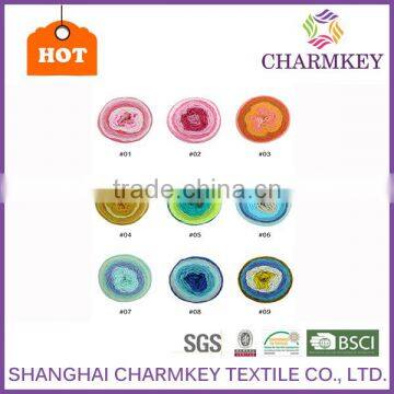 Charmkey 2017 Recycled Freshing Colors Cake Yarn New Hair Wool Acrylic Yarn Crochet Fancy Yarn Wonderfully Versatile photo-5