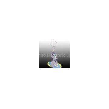 customized logo embossed OEM silicone rubber soft PVC keychain with colorful