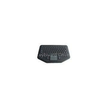 Black Silicone Rubber Wireless Keyboard With Touchpad , 92 Keys